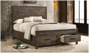 bedroom coaster woodmont 222631 bed frame in room