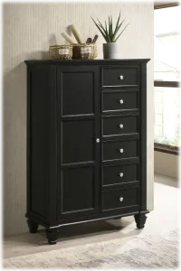 bedroom set coaster sandy beach black 201328 deluxe chest in room