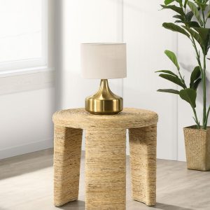 Modern "Artina" Rattan End Table
