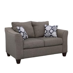 Modern "Salizar" Loveseat - Charcoal Grey