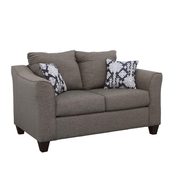 Modern "Salizar" Loveseat - Charcoal Grey
