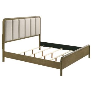 Amsbury Upholstered King / Queen Panel Bed Nutmeg