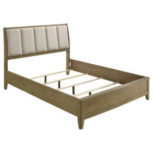 Granada Upholstered King / Queen Panel Bed Natural Pine