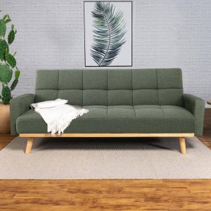Mid-Century Modern Style Kourtney Sofa Bed in Sage Green